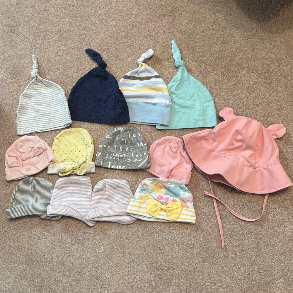 Assorted Baby Beanies Set - Multicolor